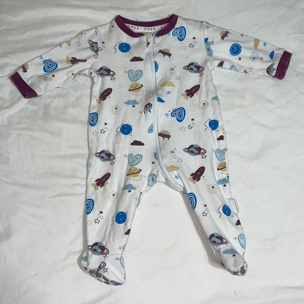 Zip up One piece footie pajamas